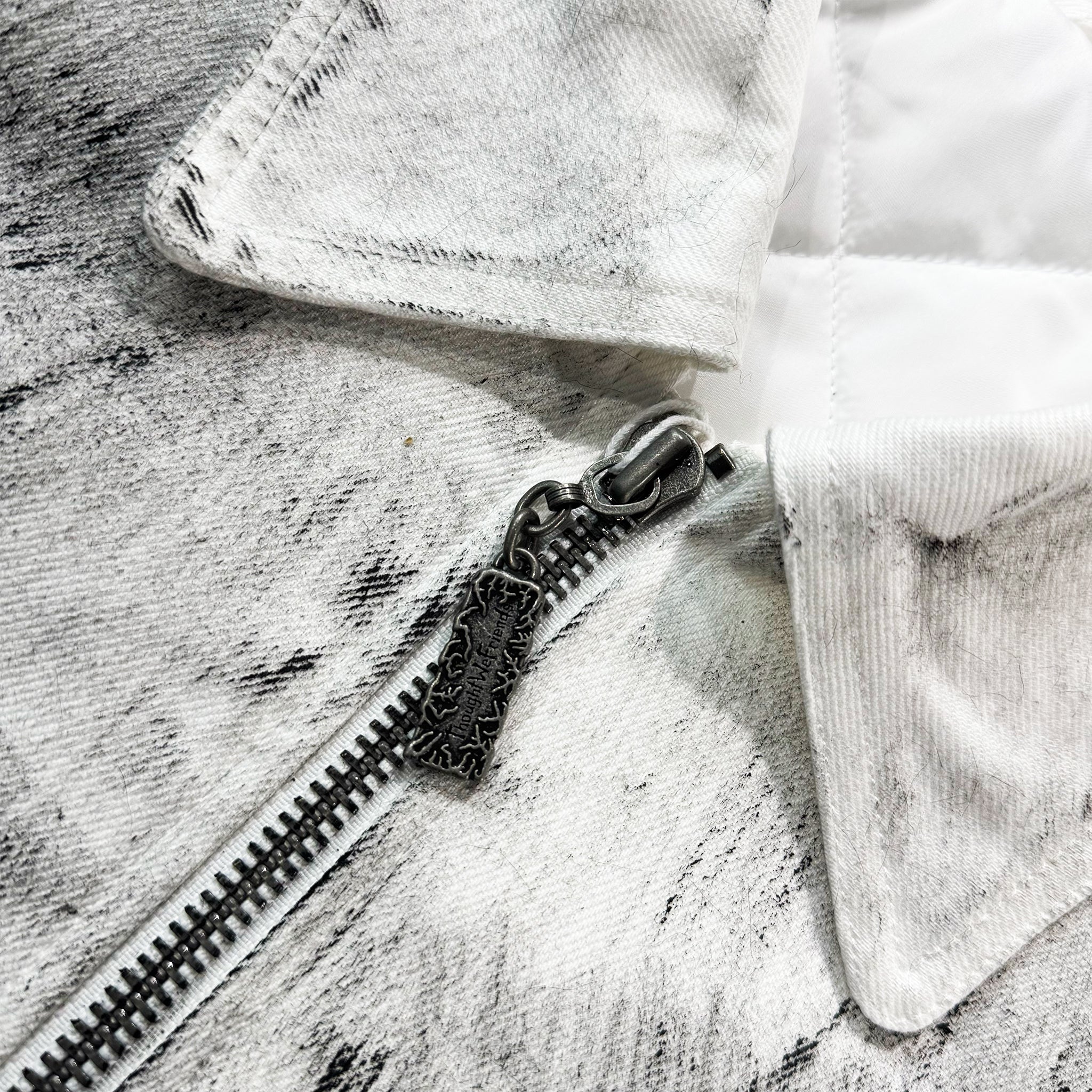 Bane Waxed Denim Varsity Jacket