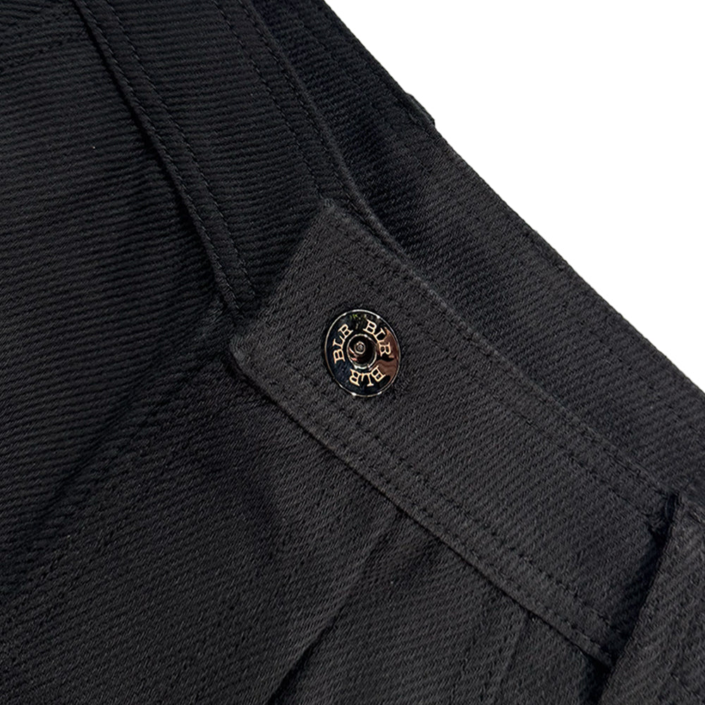 Stucked Belt Low Density Cotton and Raw-edged Pants