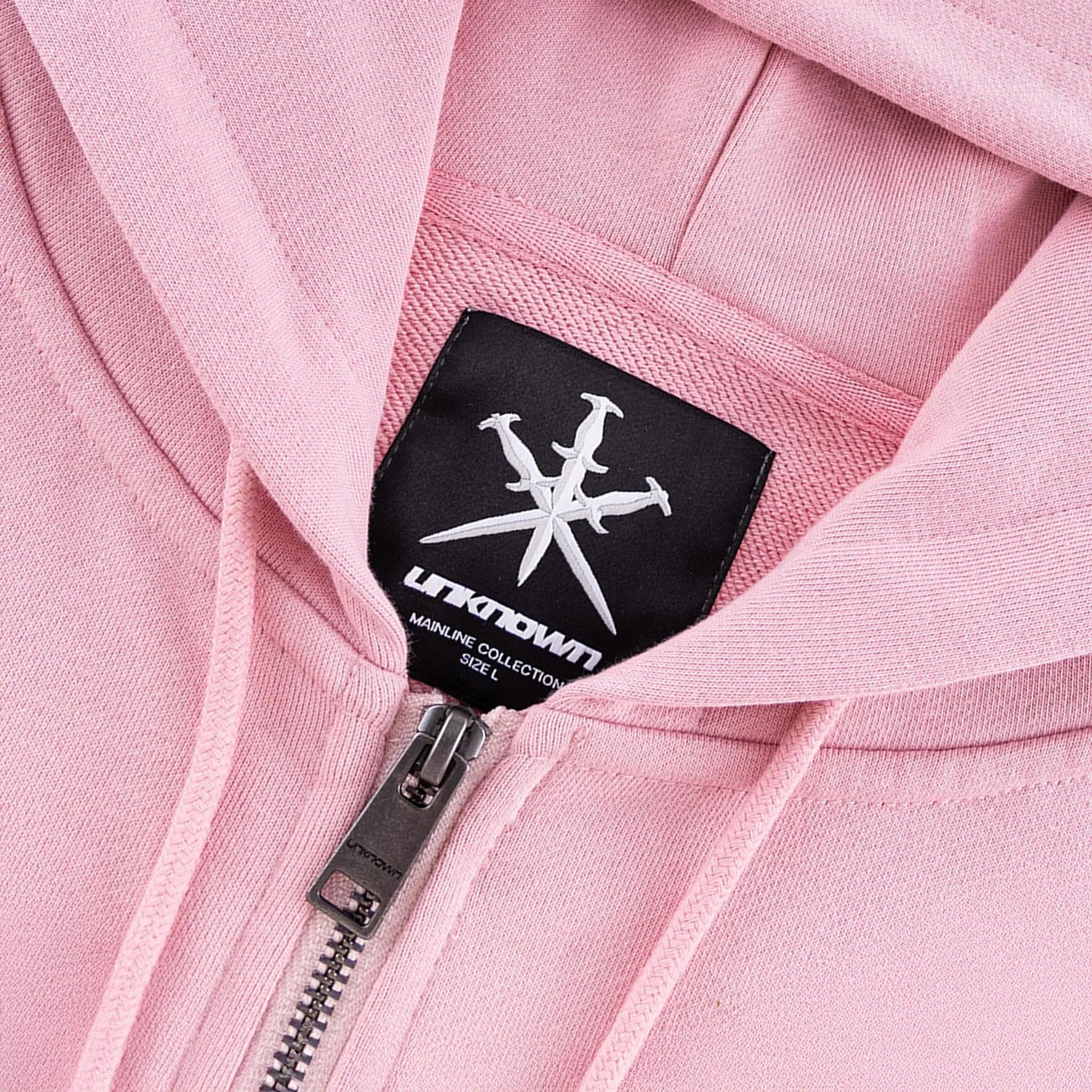 UNKNOWN LONDON Product Page - Cross Rhinestone Zip Up Hoodie