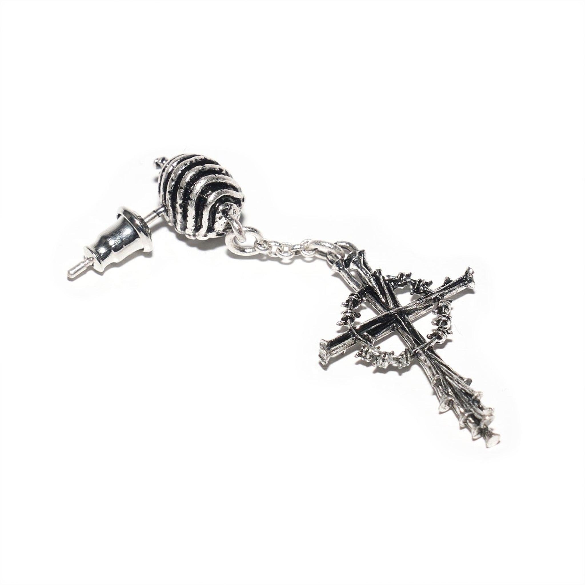 Thorn Cross Drop Earrings