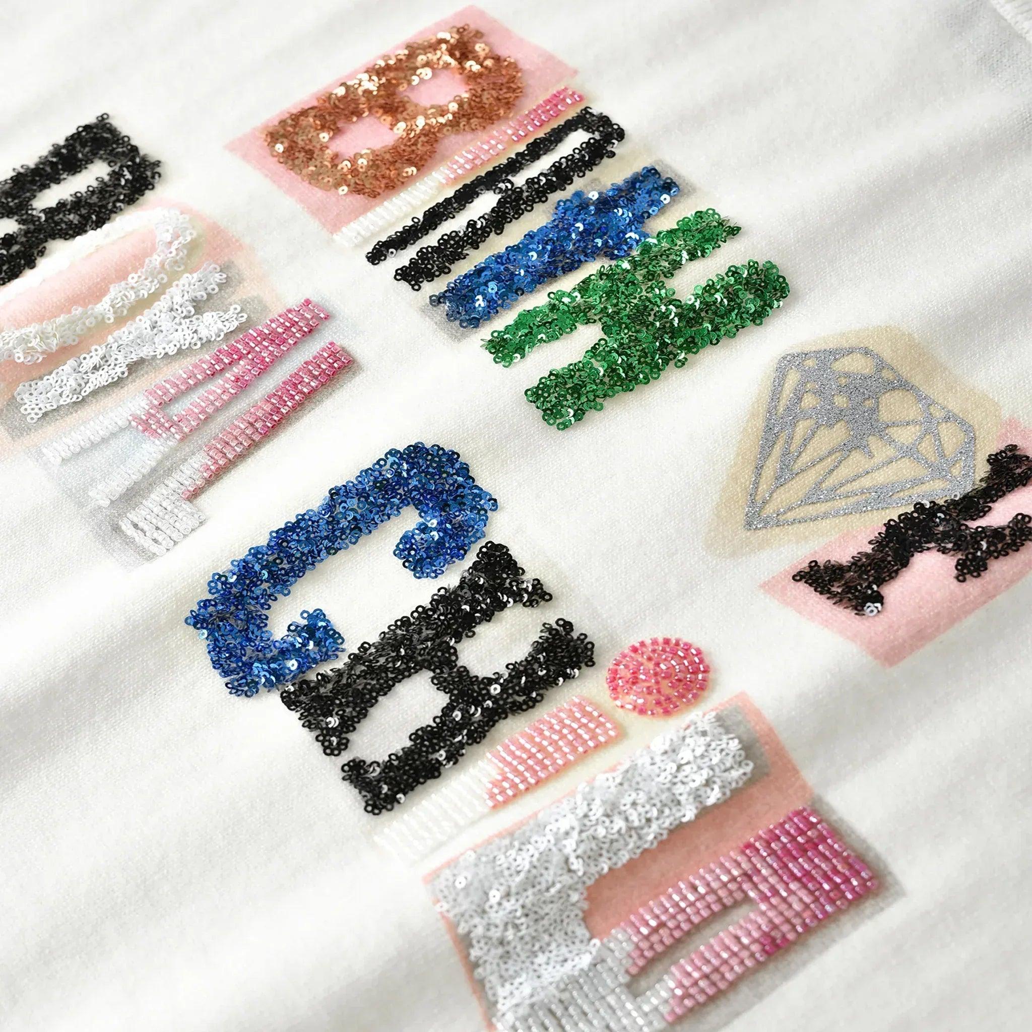Sequin Logo LS Tee - BIRTH OF ROYAL CHILD - VENTURER