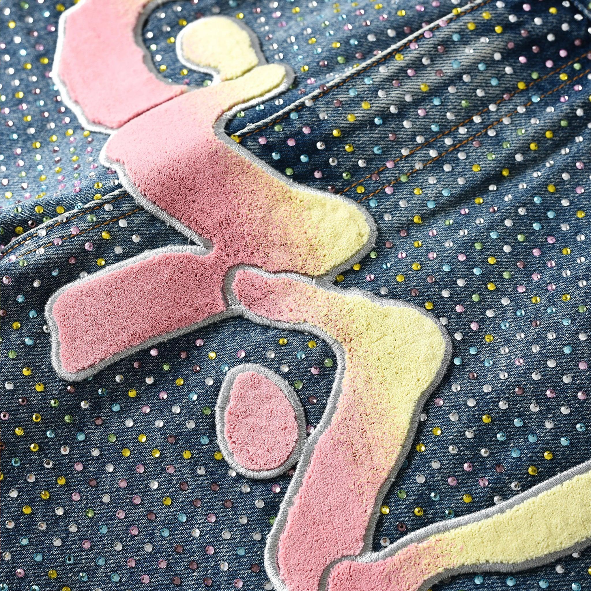 Graffiti Logo Diamond Denim - BIRTH OF ROYAL CHILD - VENTURER