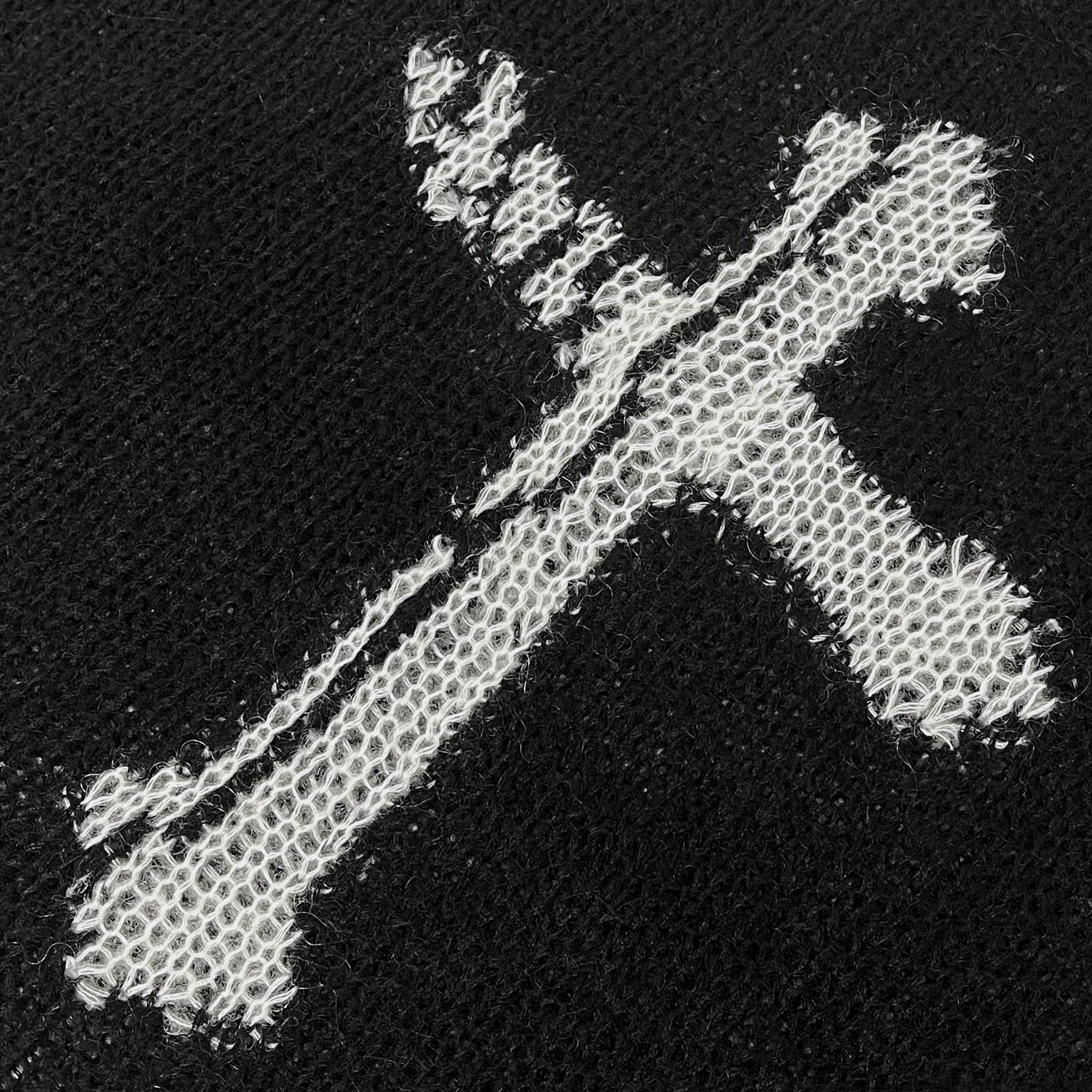 Cross See-through Knit Sweater