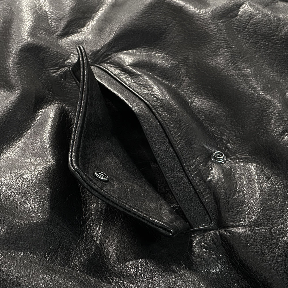 Cow Leather Bomber Jacket