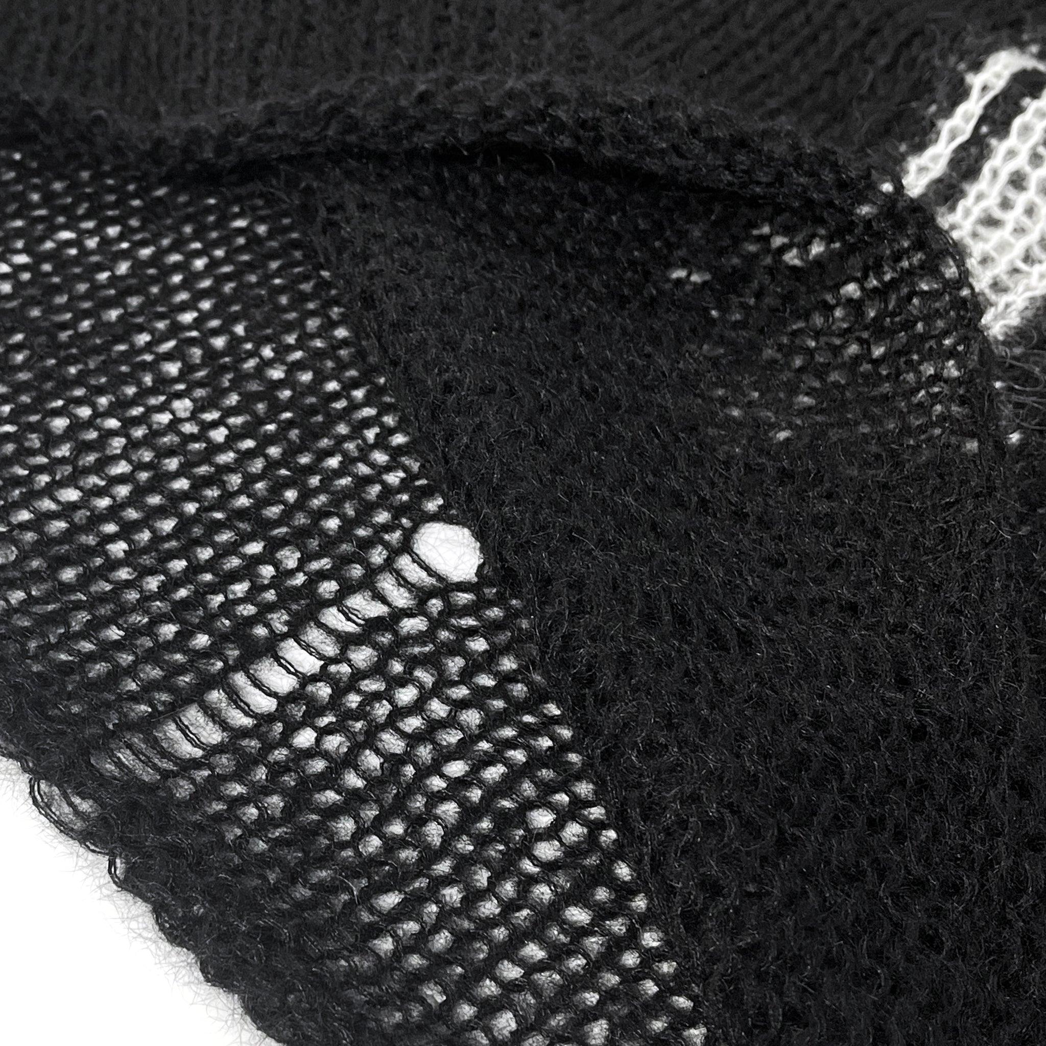 Cross See-through Knit Sweater