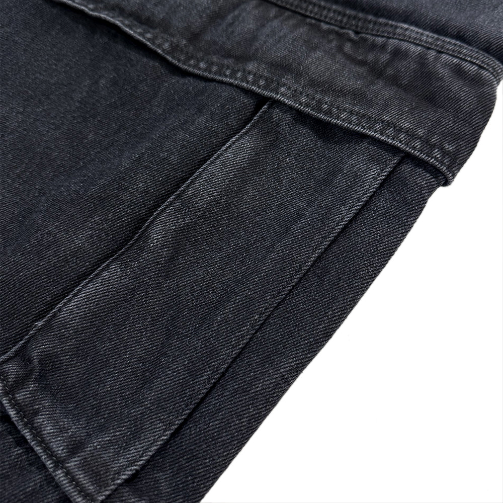 Divided Curved Line Double Buckle Pants