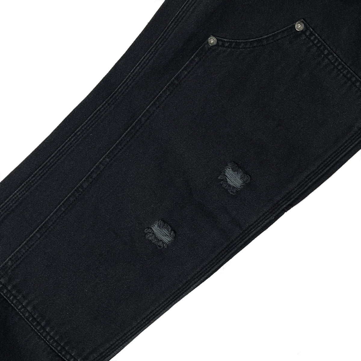 Saefty Pin Leather Denim Double Knee
