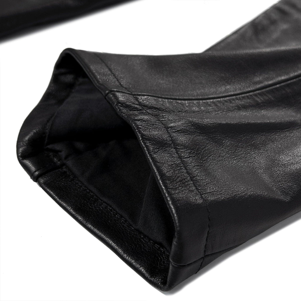 Front Zip Leather Pants