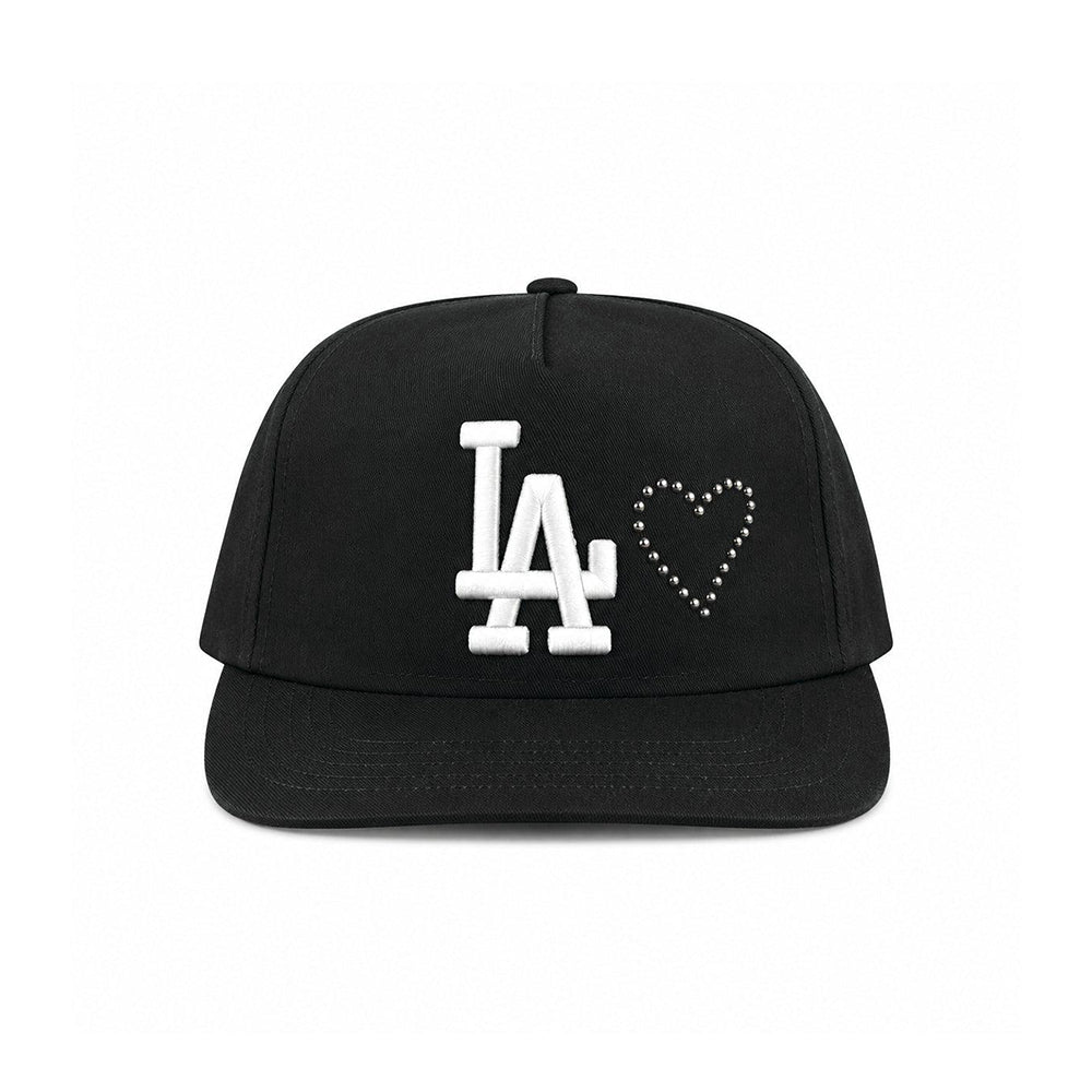 LA Emb Heart Studs Snapback