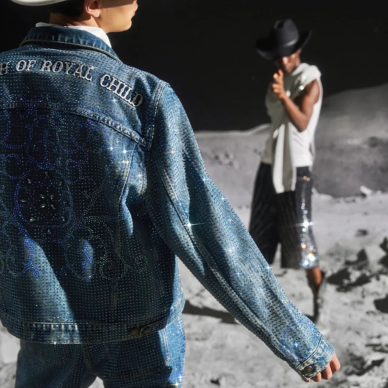Diamond Vine Denim Jacket - BIRTH OF ROYAL CHILD - VENTURER