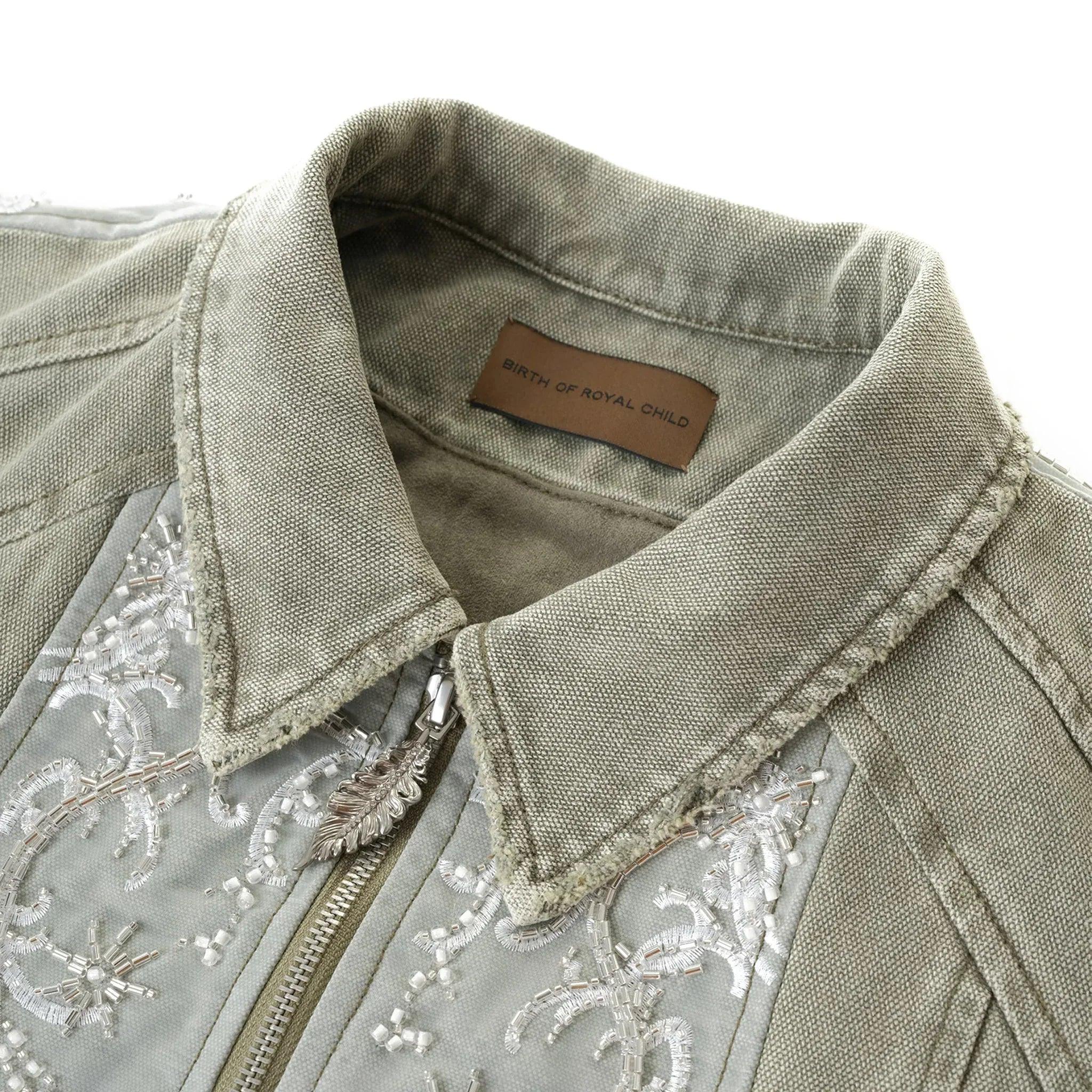 Beaded Workwear Jacket - BIRTH OF ROYAL CHILD - VENTURER