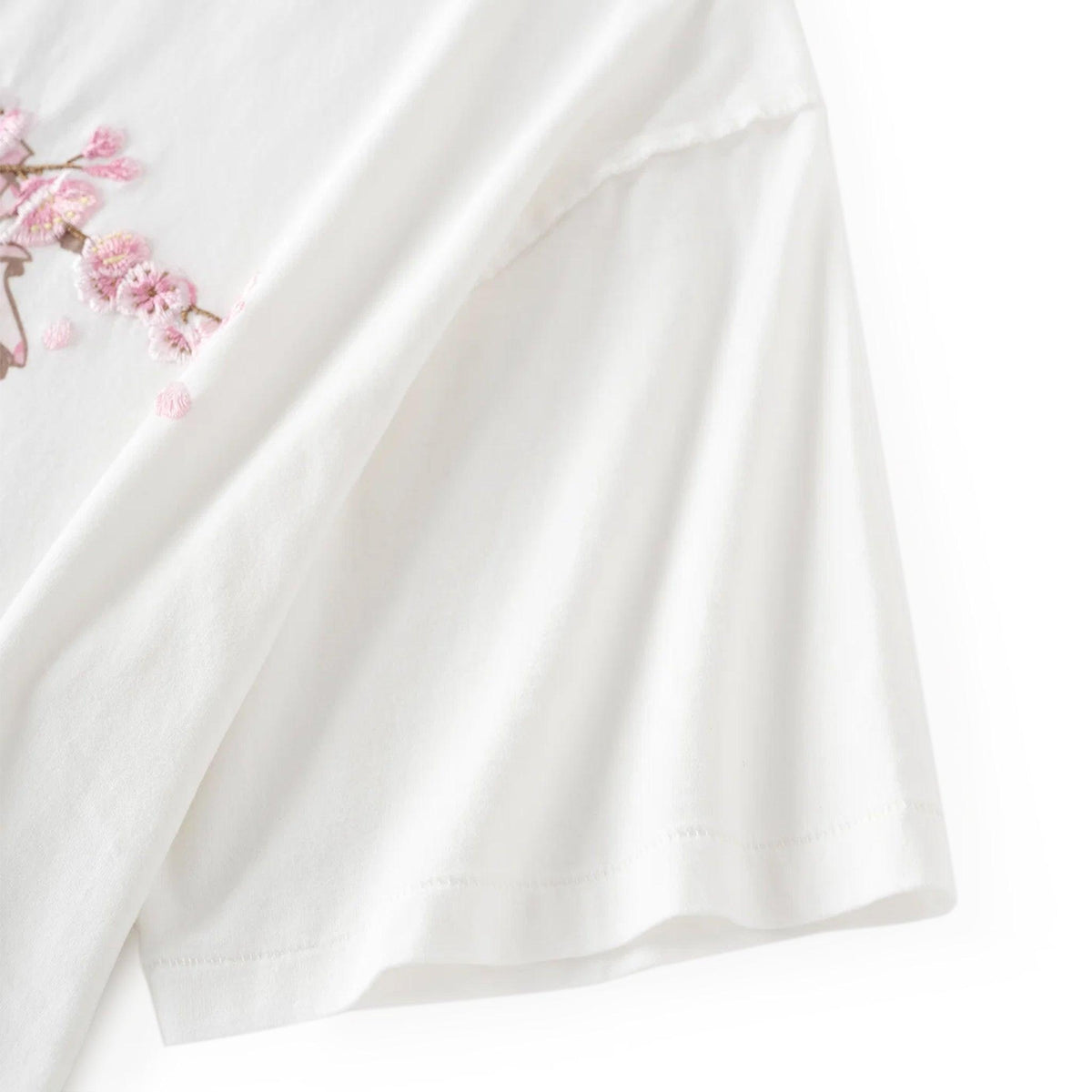 Sakura Embroidered Tee