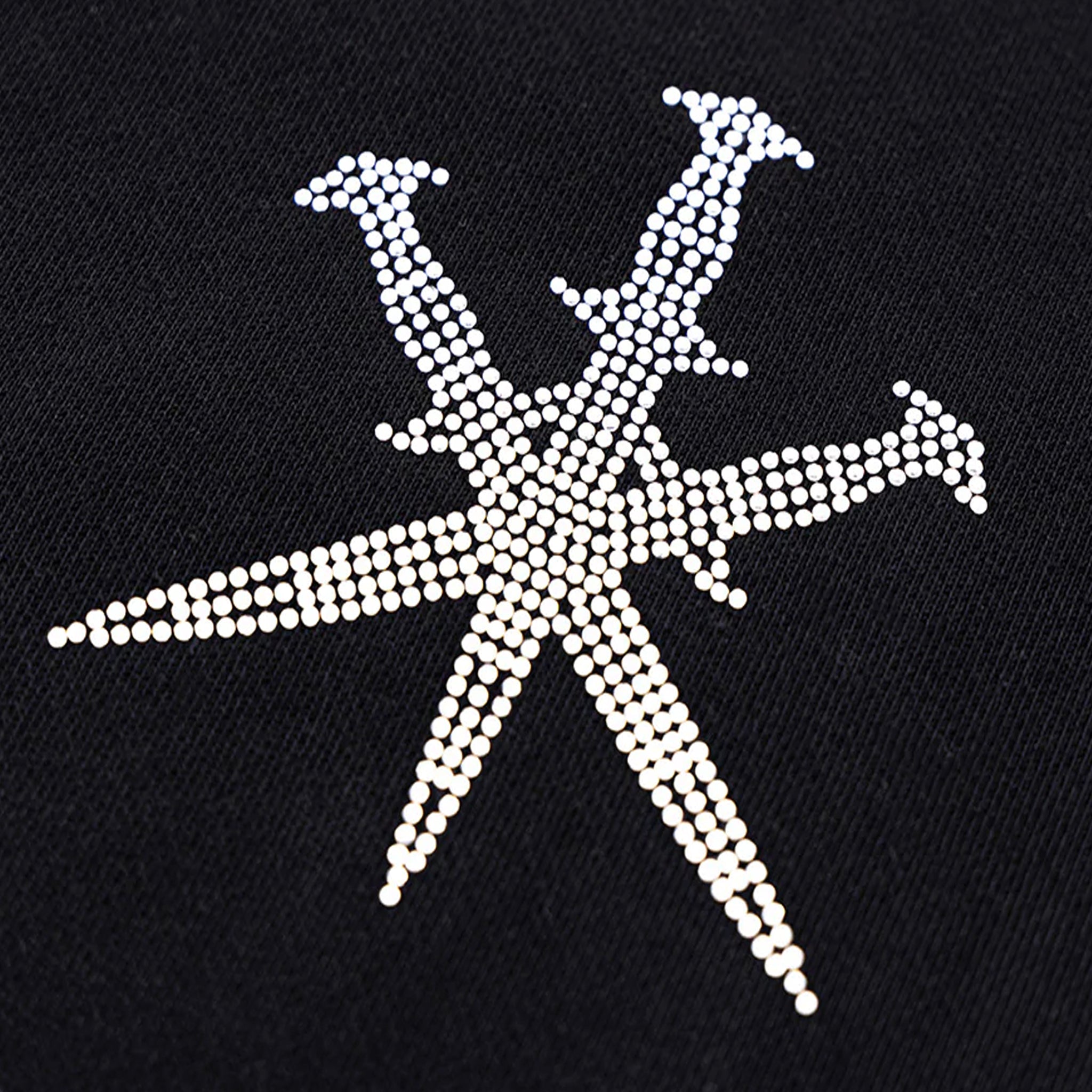 Dagger Cross Rhinestone Zip Hoodie