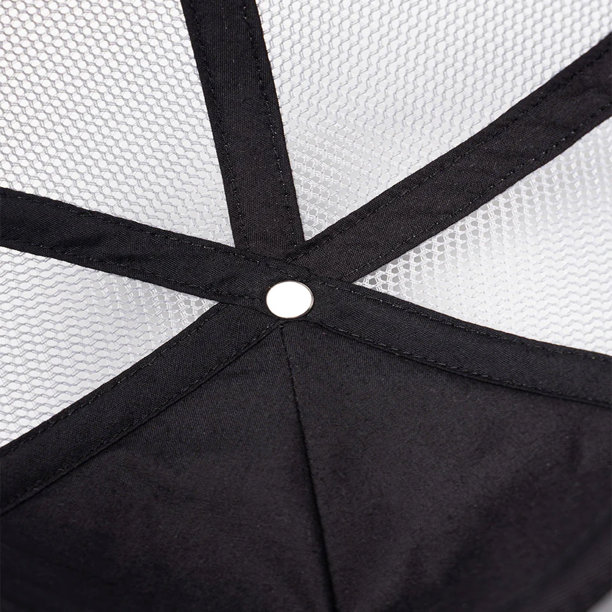 Dagger Cross Leather Patch Mesh Cap