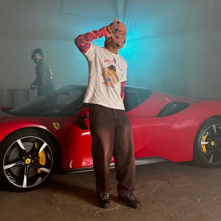 Pink Berry Crochet Ski Mask