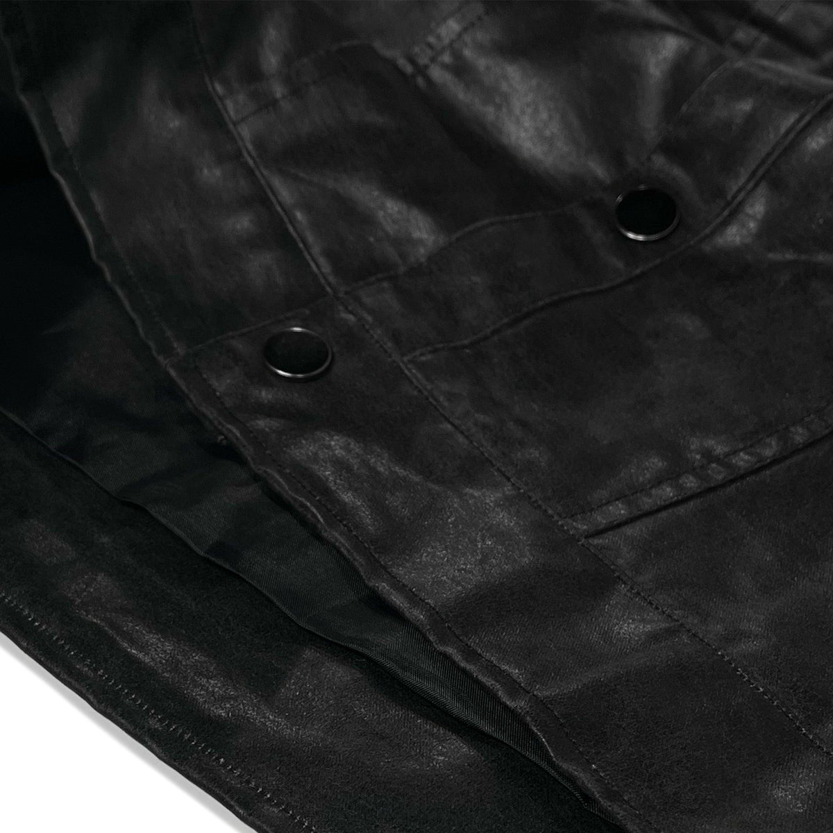 Military Leather Trucker Jacket