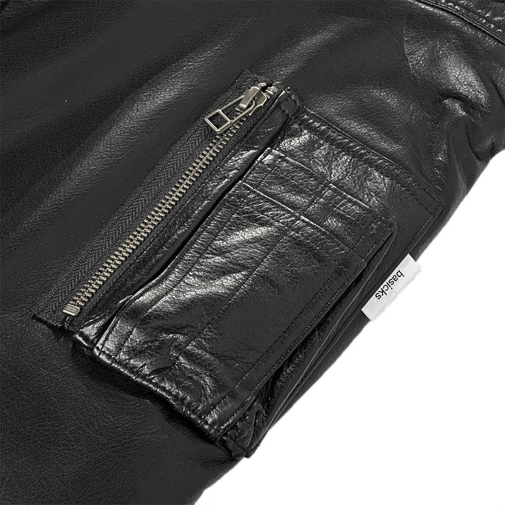 BASICKS(ベイシックス)商品ページ - Cow Leather Bomber Jacket