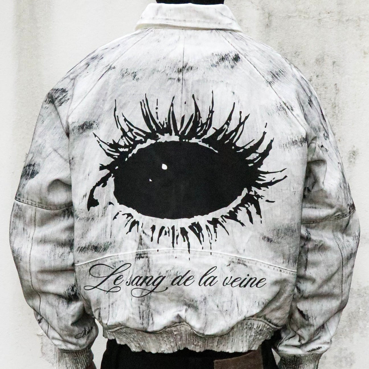 Bane Waxed Denim Varsity Jacket