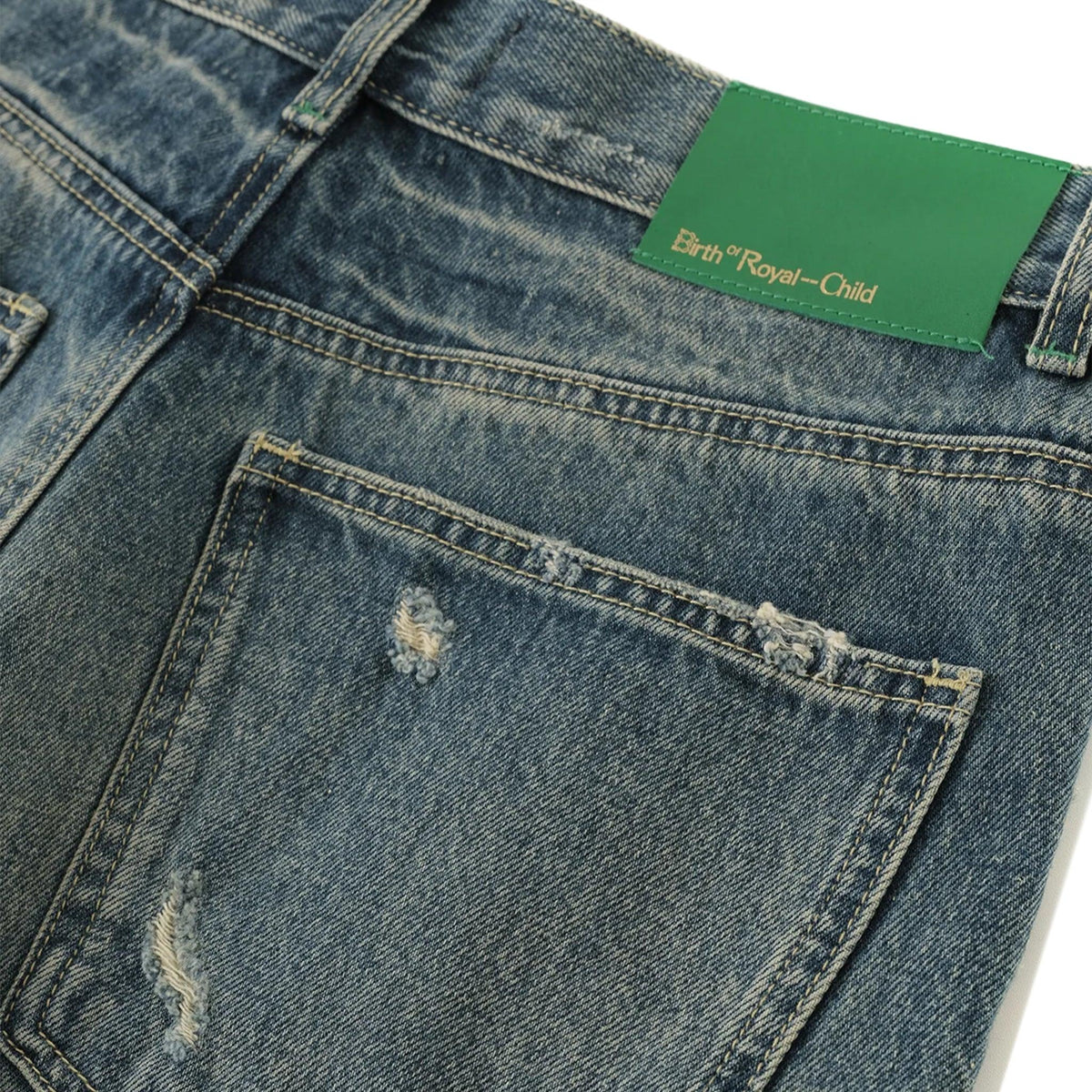 Layered Distressed Jeans