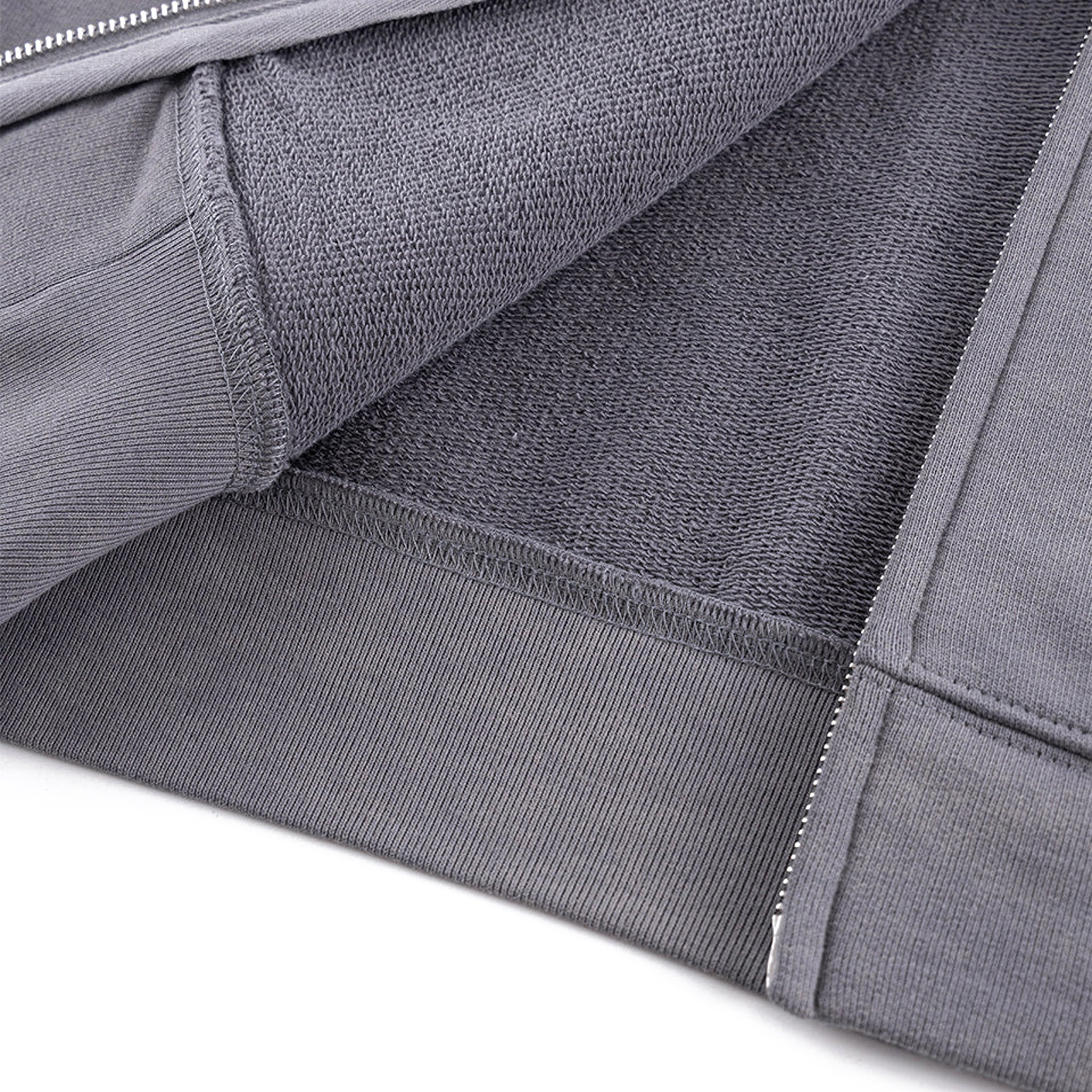 Dagger Cross Leather Patch Zip Hoodie