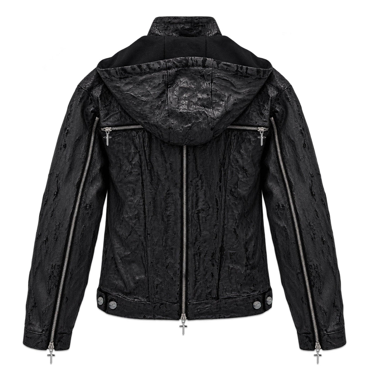 Hard Coating Cross Bomber Jacket