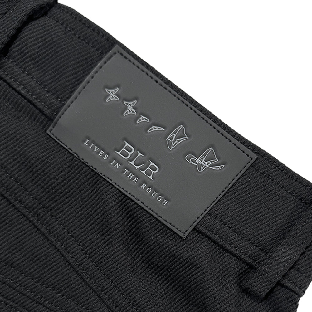 Stucked Belt Low Density Cotton and Raw-edged Pants