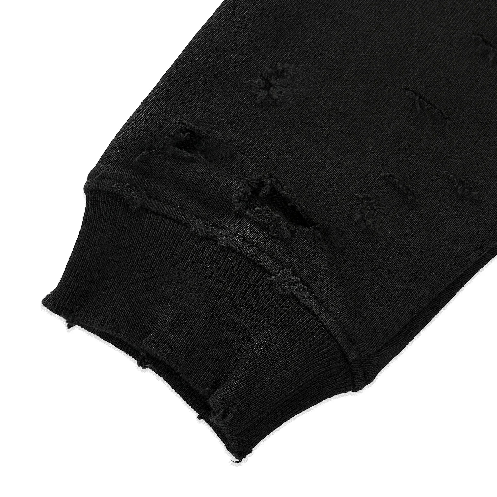 Distressed Zip Up Hoodie - EMOstanceclub - VENTURER