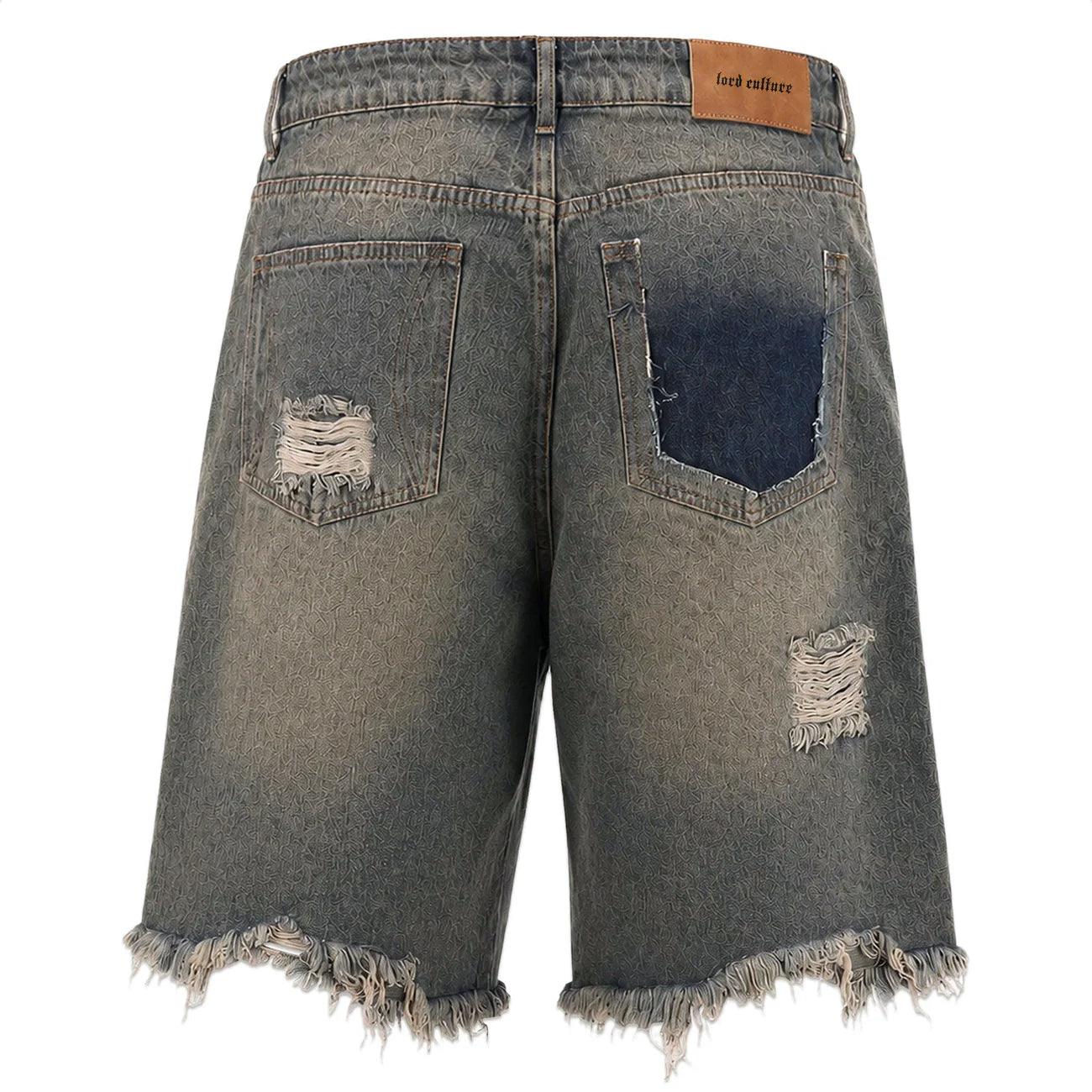 Raw Edge Denim Shorts