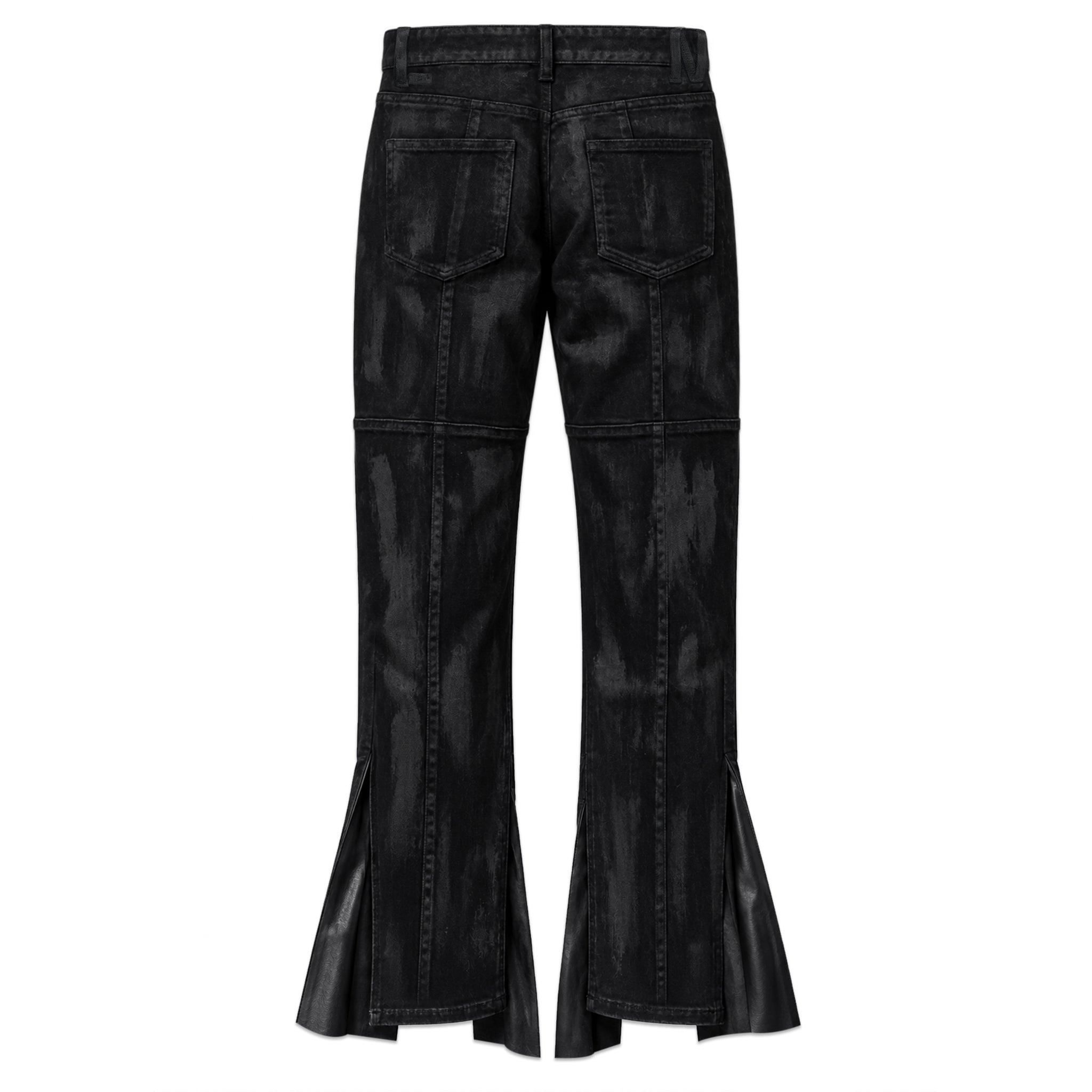 LAST NEST(ラストネスト) 商品ページ - Coating Leather Flare Denim
