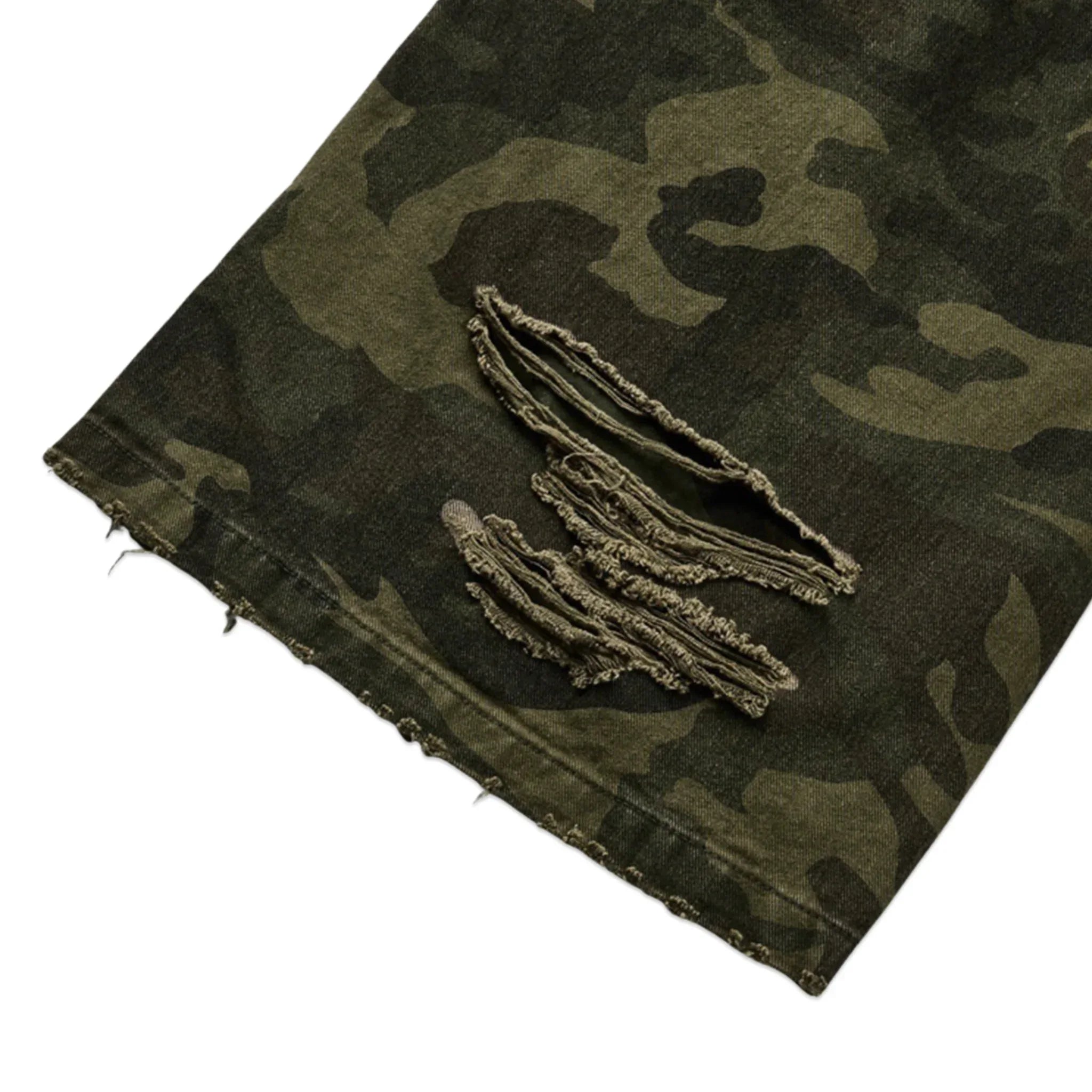 Double Layered Distressed Camo Pants - EMOstanceclub - VENTURER