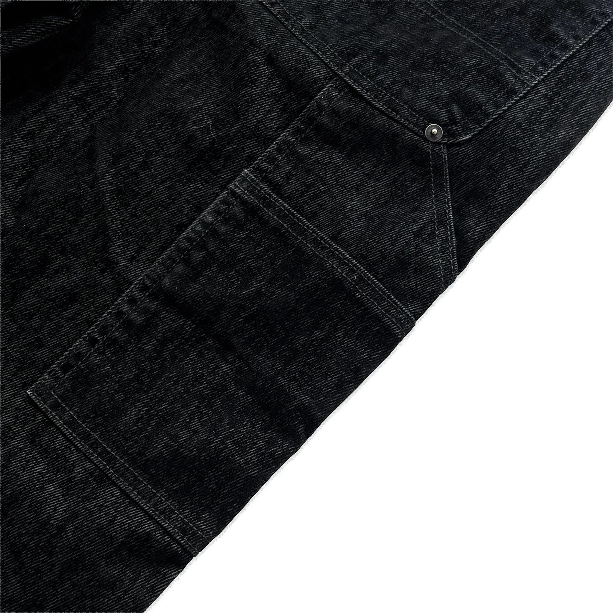 Velvet Leather Panel Baggy Carpenter Jeans - EMOstanceclub - VENTURER
