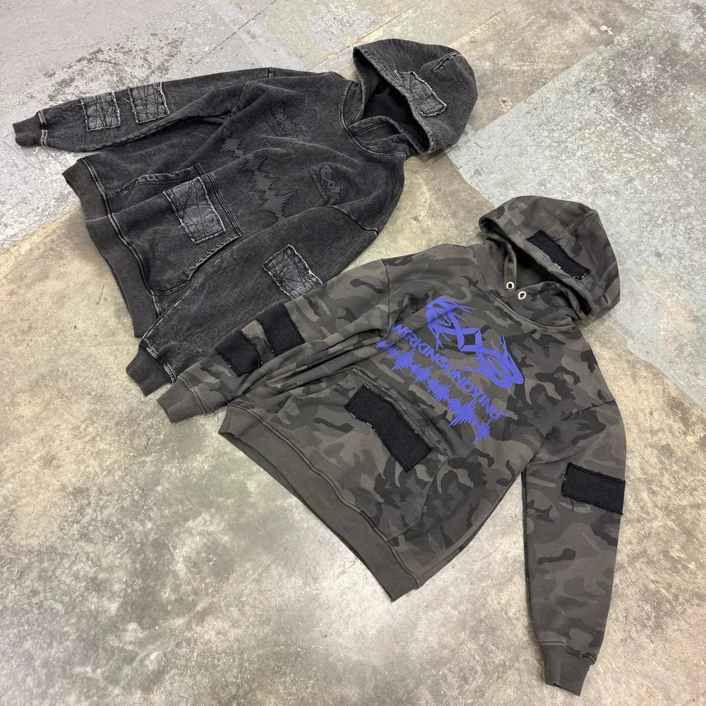 WOD Stonewash Patch Hoodie - RECKLESS SCHOLARS - VENTURER