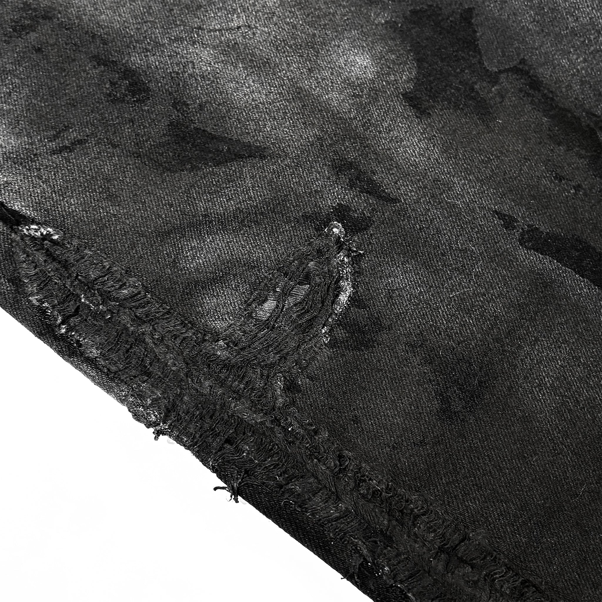 Coating Denim Flare Pants