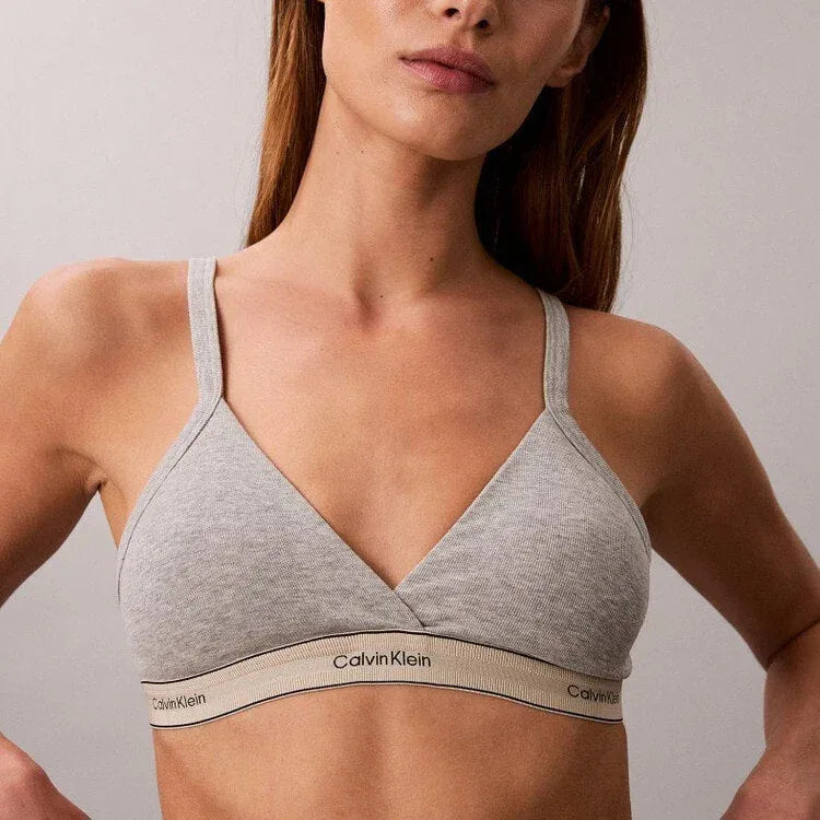 Heritage Cotton Lightly Lined Triangle Bra - CALVIN KLEIN - VENTURER