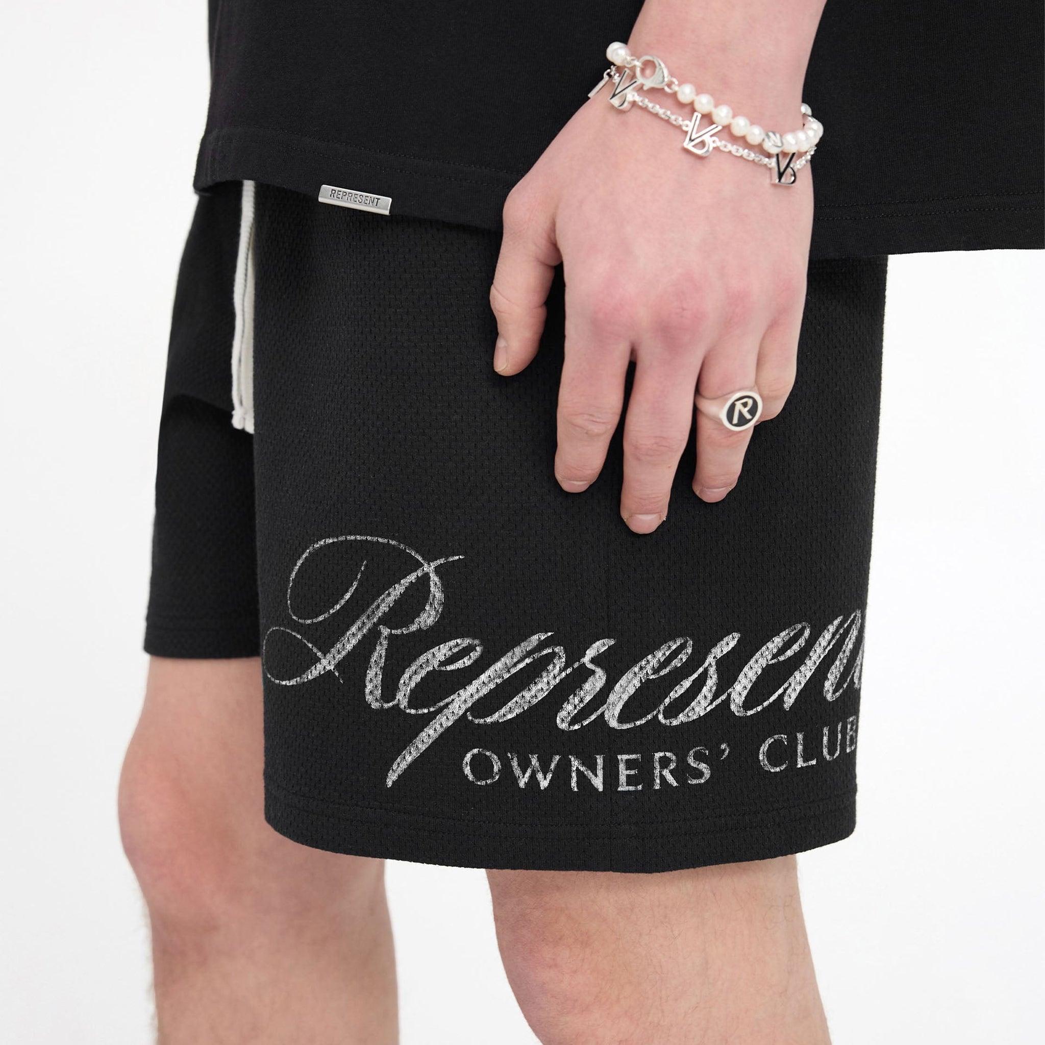 Owners Club Script Mesh Shorts