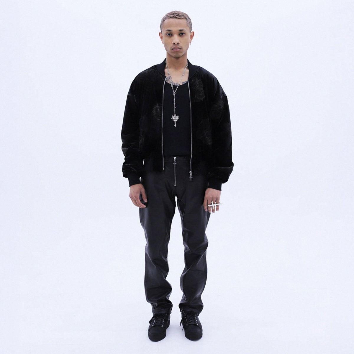 Rose Velvet Bomber Jacket
