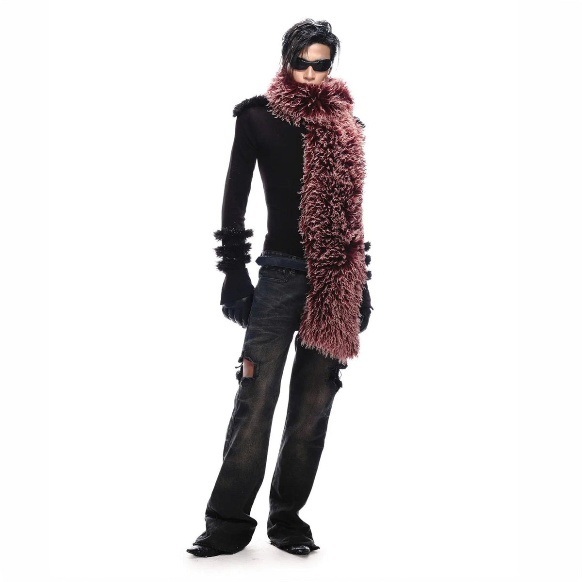 Psy Faux Fur Scarf
