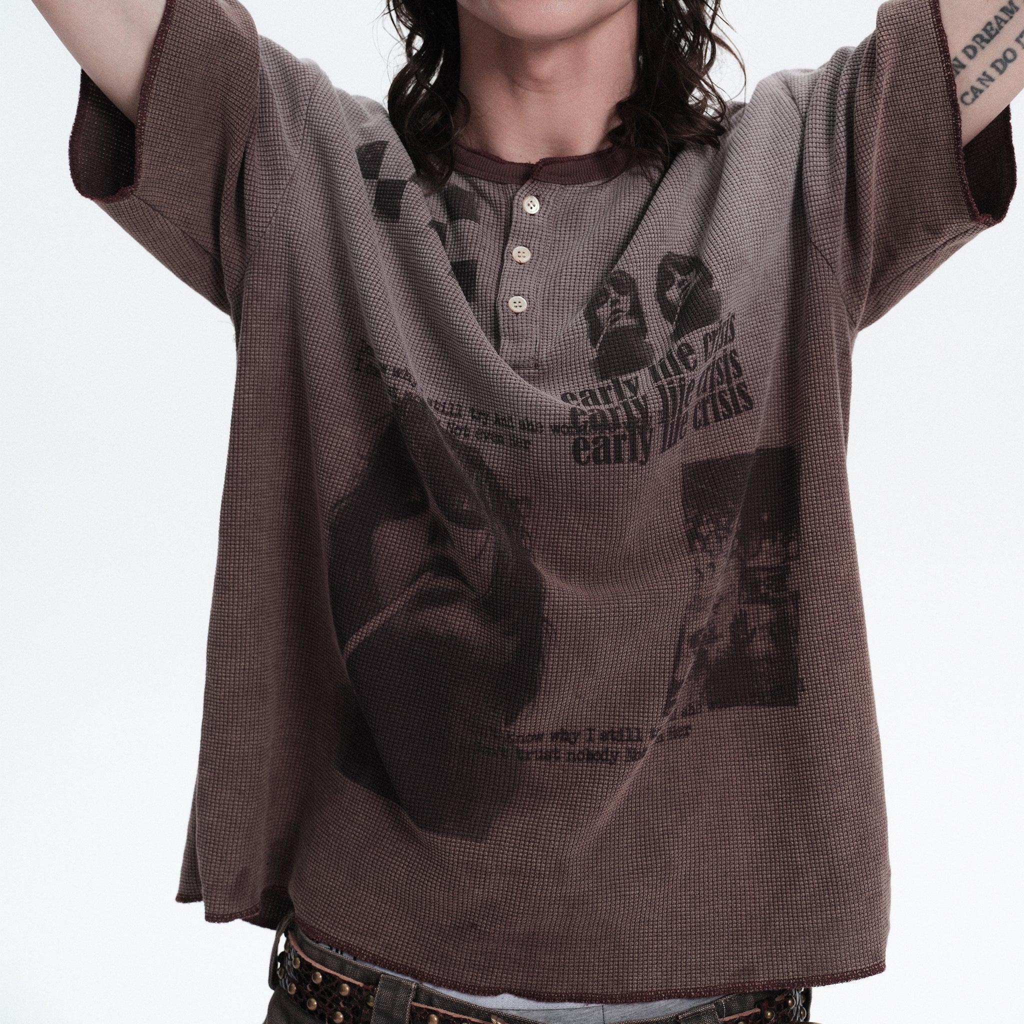 Portrait Graphic Henley Tee