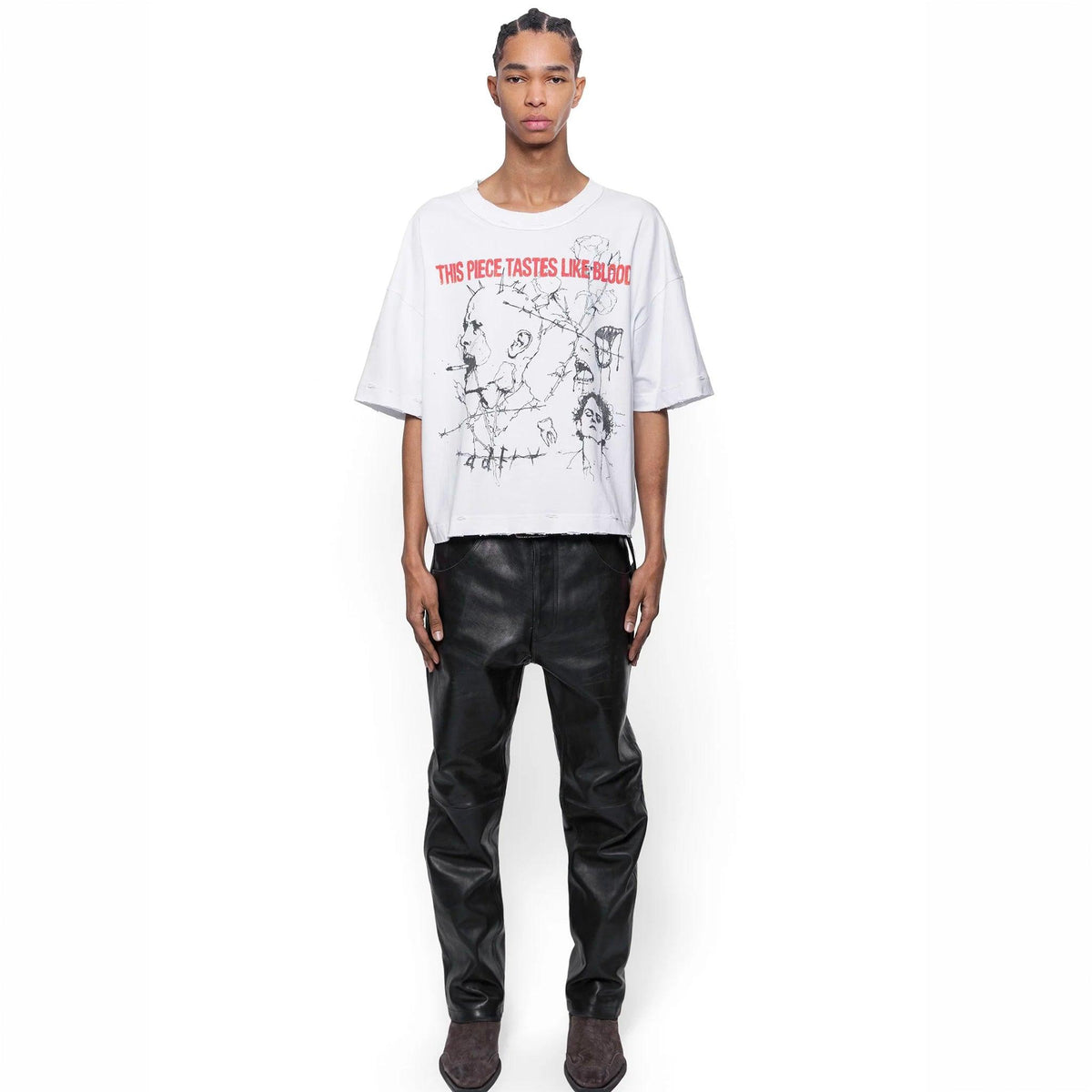 This Piece Tastes Like Blood Vintage Cropped T-Shirt