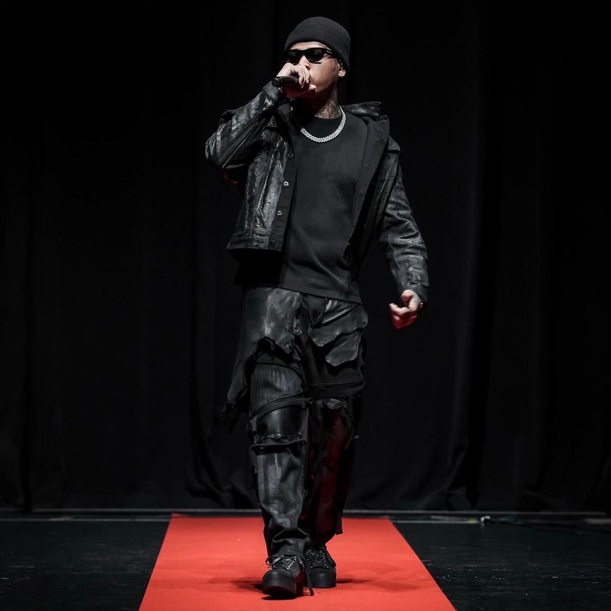 Hard Coating Cross Bomber Jacket