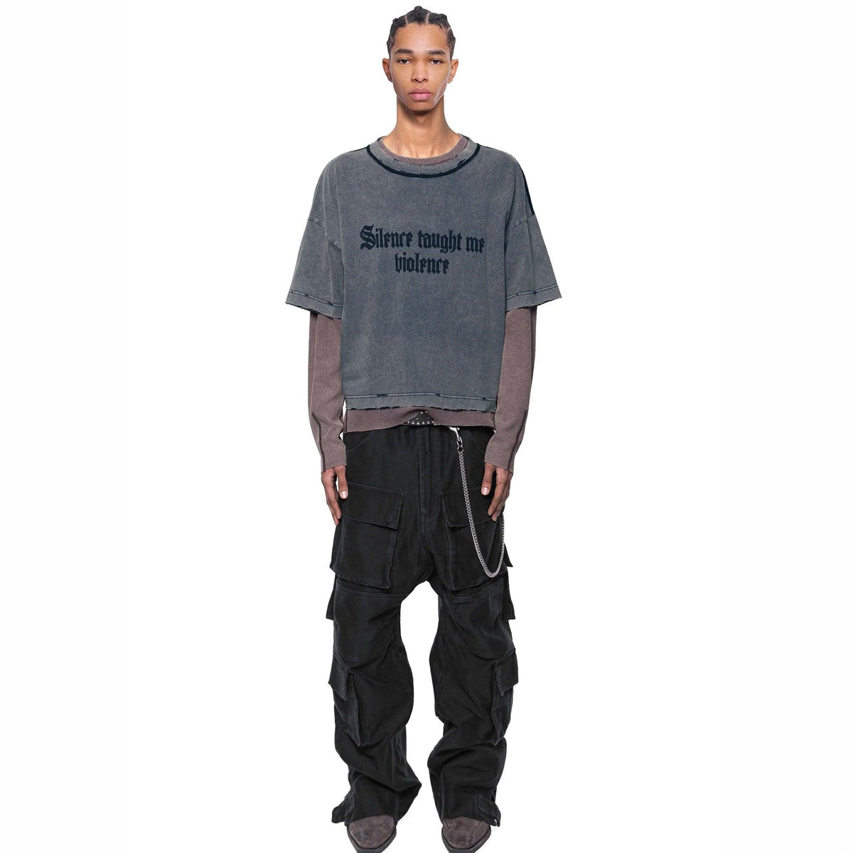 Silence Taught Me Violence Vintage Cropped T-Shirt