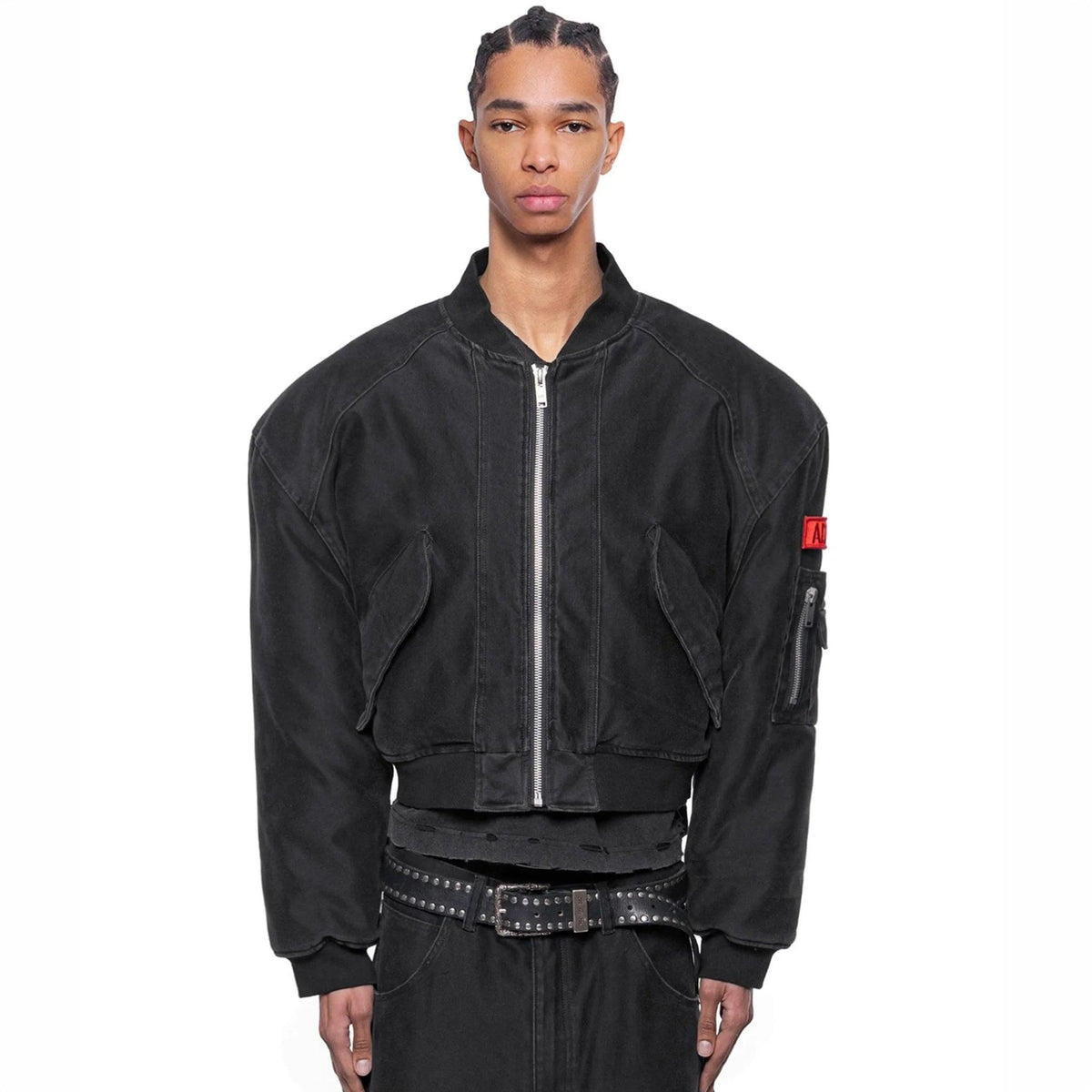 Riot Moleskin Cropped Bomber Jacket