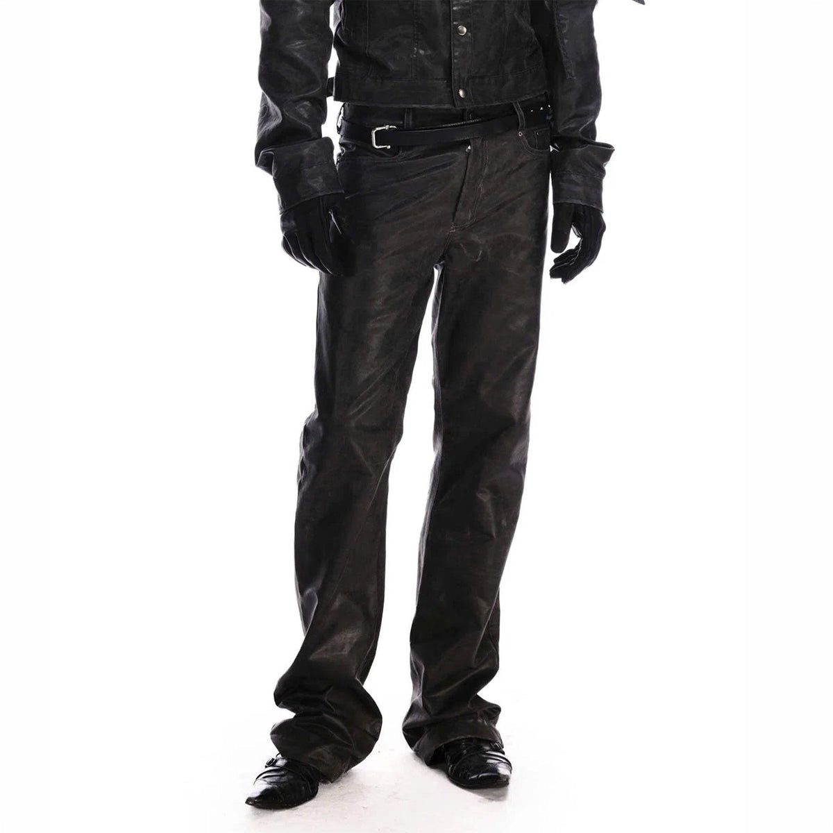 Leather Washed Pants