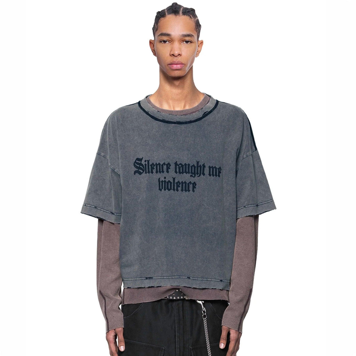 Silence Taught Me Violence Vintage Cropped T-Shirt