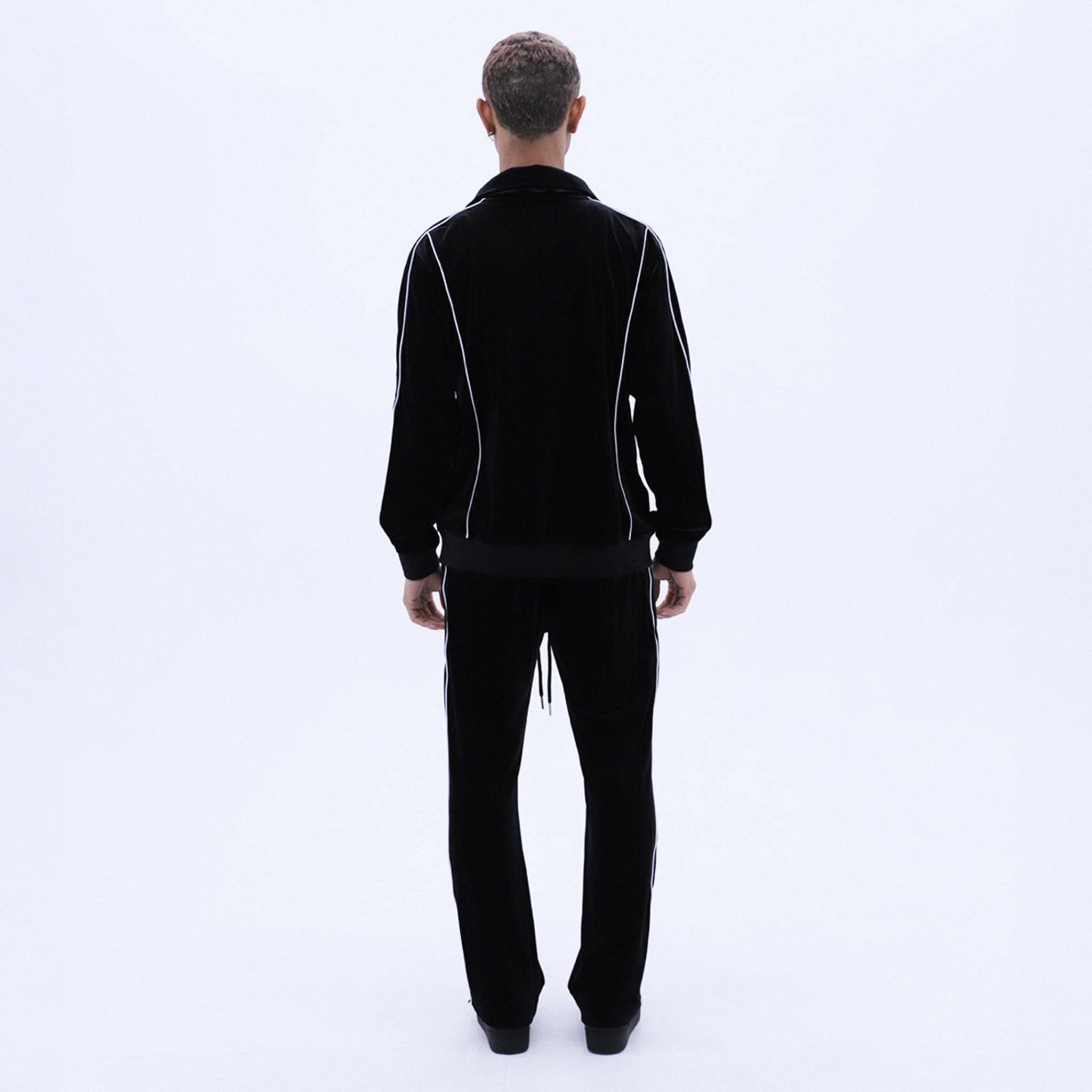 LAST NEST Product Page - Velvet Track Jacket - Black - VENTURER