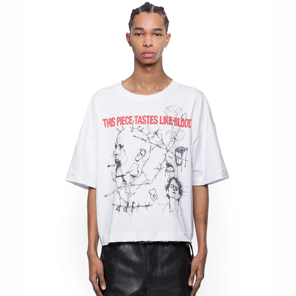 This Piece Tastes Like Blood Vintage Cropped T-Shirt