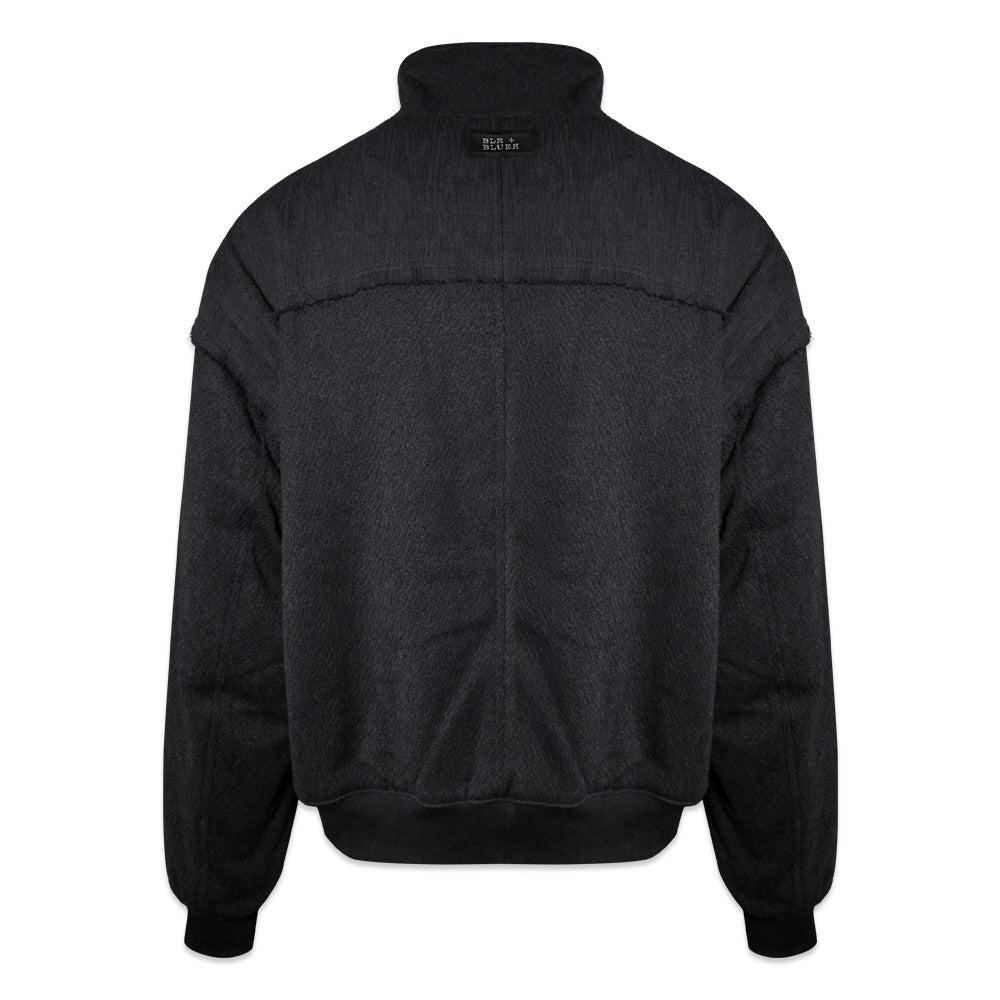 Heavy Texture Wool Linen Puffer Jacket