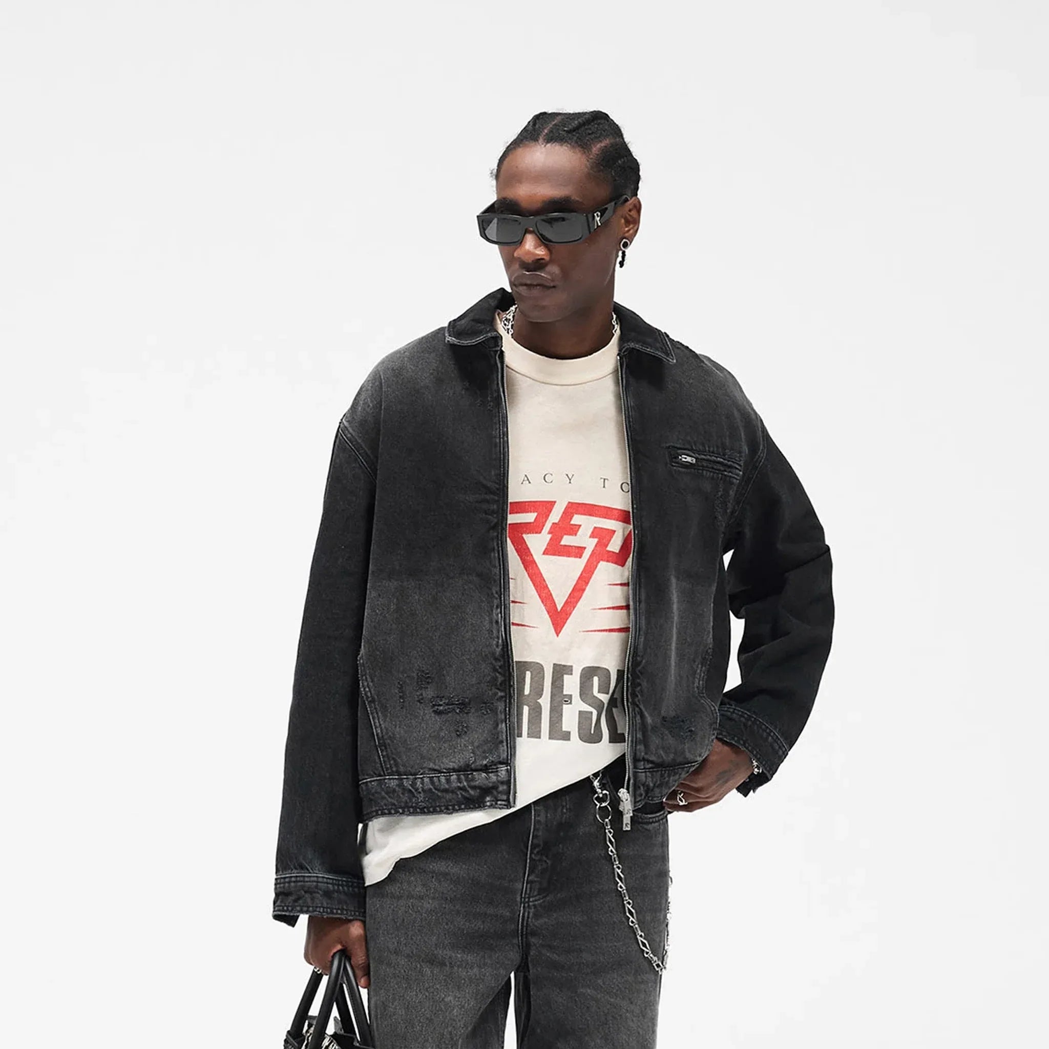 Collared Denim Jacket