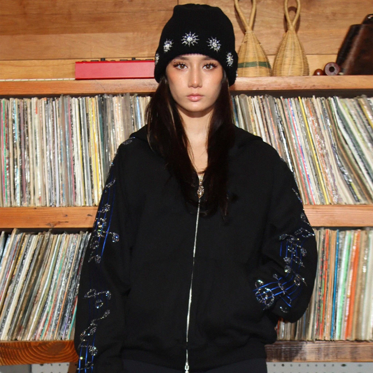 Crystal Notes Zip Hoodie