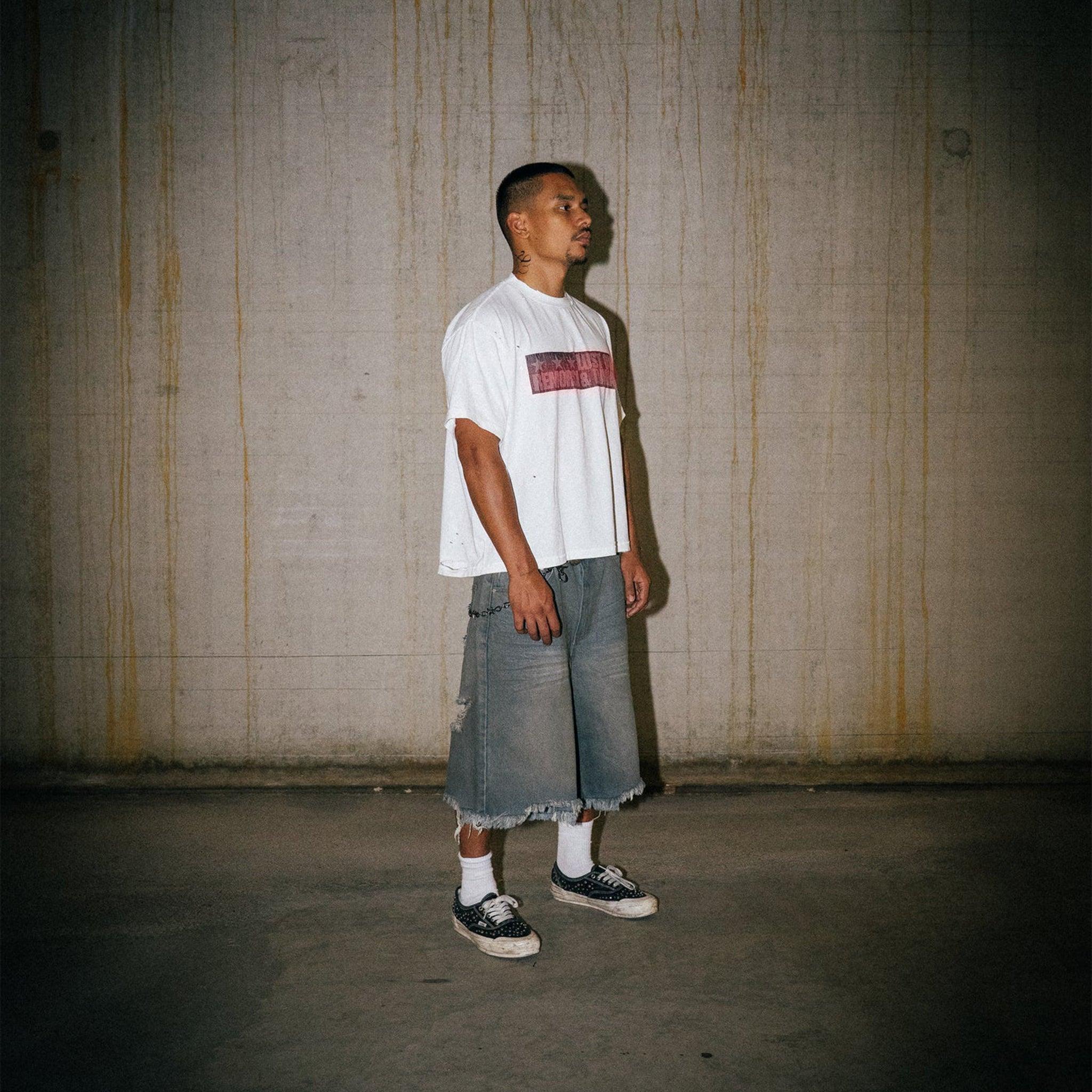 Raw Edge Denim Shorts